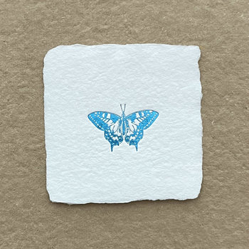 Handmade Paper Letterpress Mini: Foil Swallowtail