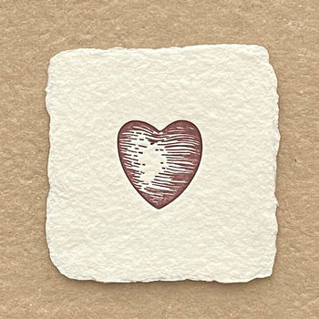 Handmade Paper Letterpress Mini: Heart