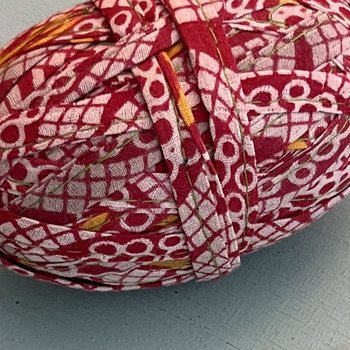 Stitched & Wrapped Upcycled Sari Cotton Remnant Strip