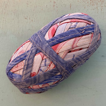 Stitched & Wrapped Upcycled Sari Cotton Remnant Strip