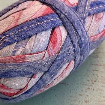 Stitched & Wrapped Upcycled Sari Cotton Remnant Strip