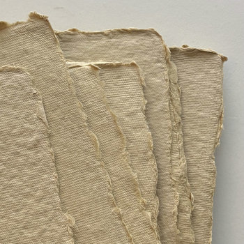 Handmade Cotton Paper Set of 10: Soft Ochre