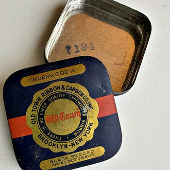SOLD: Vintage Tin: Old Town Typewriter Ribbon
