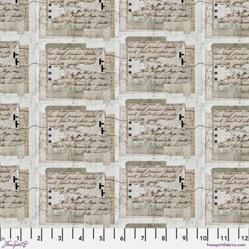 FreeSpirit On Your Mark Fabric 1/2 Yard Cut: Script
