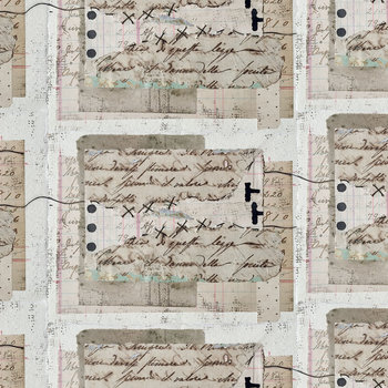 FreeSpirit On Your Mark Fabric 1/2 Yard Cut: Script