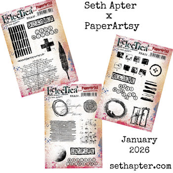 Seth Apter PaperArtsy Cling Rubber Stamp Trio: 49, 50, 51