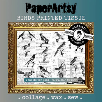 PaperArtsy Printed Tissue Collage Paper: Birds