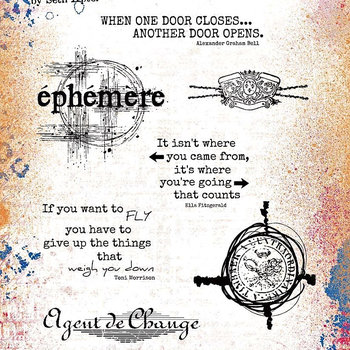 PaperArtsy 47 Cling Rubber Stamp Set