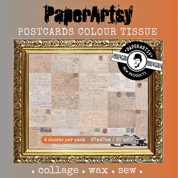 PaperArtsy Printed Tissue Collage Paper: Postcards