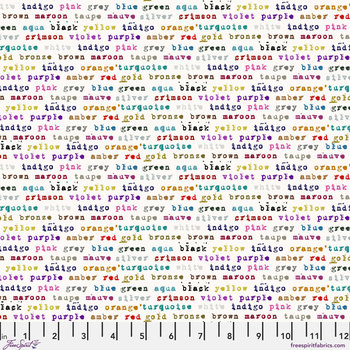 Seth Apter FreeSpirit Stamped Fabric 1/2 Yard Cut: Polychrome
