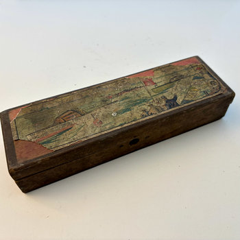 SOLD: Vintage Mid-Century Wooden Pencil Box
