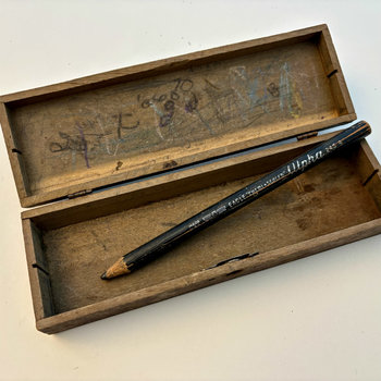 SOLD: Vintage Mid-Century Wooden Pencil Box