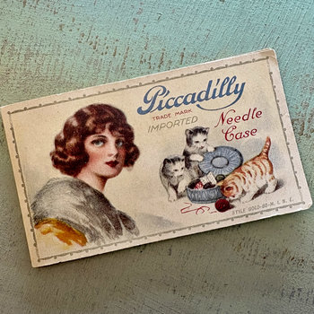 SOLD: 1930s (?) Paper Sewing Needle Book: Piccadilly 