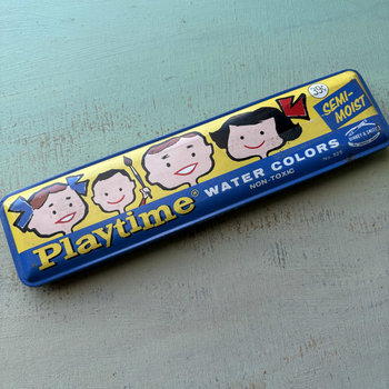 Vintage Watercolor Set: Blue Playtime