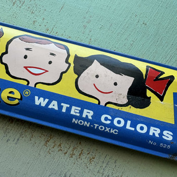 Vintage Watercolor Set: Blue Playtime