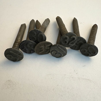 Antique Railroad Date Spikes: Set of 5