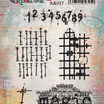 PaperArtsy 17 Cling Rubber Stamp Set