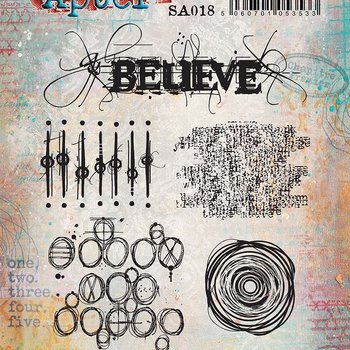 PaperArtsy 18 Cling Rubber Stamp Set