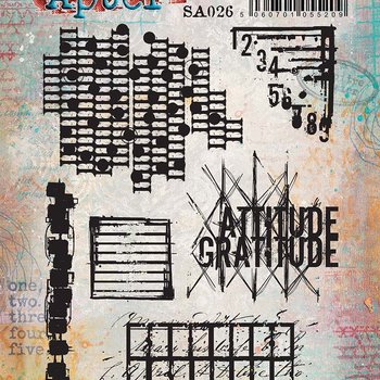 PaperArtsy 26 Cling Rubber Stamp Set