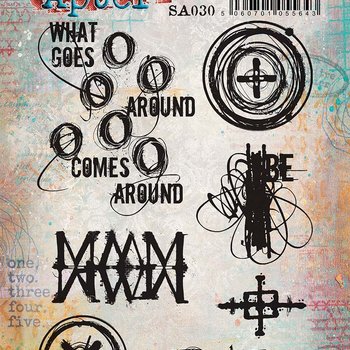 PaperArtsy 30 Cling Rubber Stamp Set