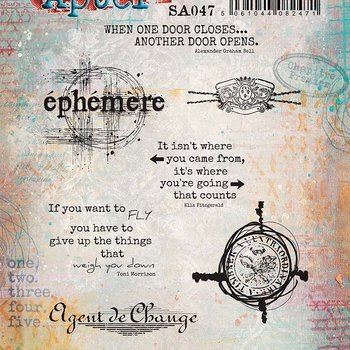 PaperArtsy 47 Cling Rubber Stamp Set