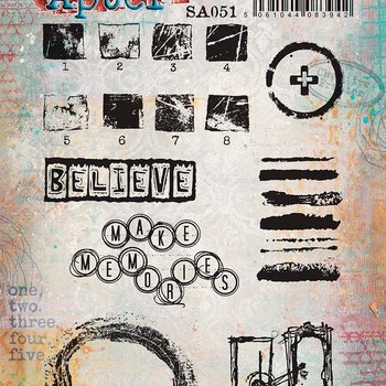 PaperArtsy 51 Cling Rubber Stamp Set