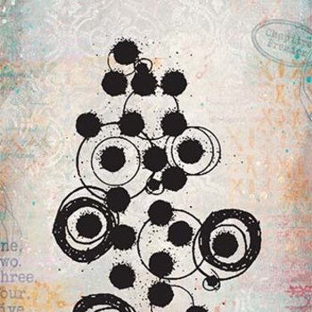 PaperArtsy Mini Cling Rubber Stamp: 018