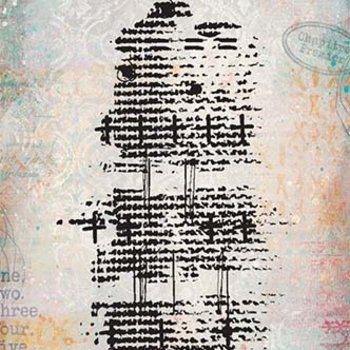 PaperArtsy Mini Cling Rubber Stamp: 034