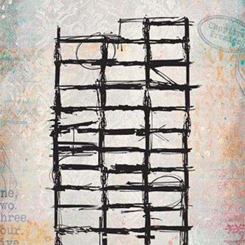 PaperArtsy Mini Cling Rubber Stamp: 041