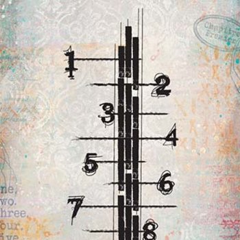 PaperArtsy Mini Cling Rubber Stamp: 046