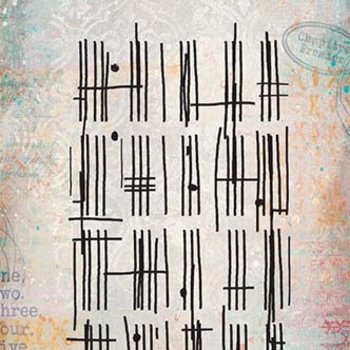 PaperArtsy Mini Cling Rubber Stamp: 075