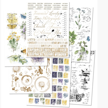 9 and Market Curators Rub-Ons: Botanical