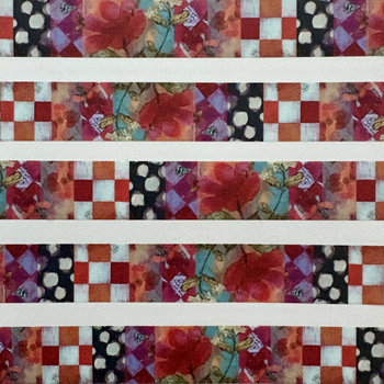 Collage Soup Washi Tape: Floral & Checkered Fusion