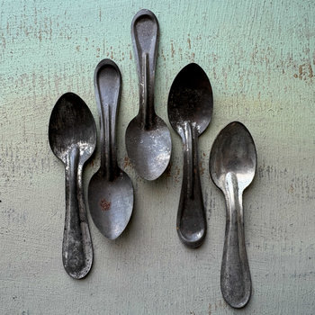 Vintage Metal Ice Cream Spoon Set 1