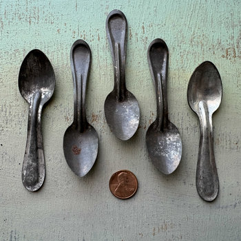 Vintage Metal Ice Cream Spoon Set 1