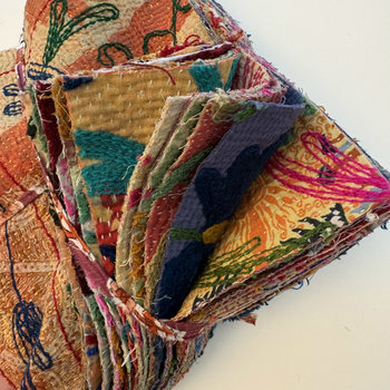 Hand Stitched & Embroidered Kantha Bundle: Large 6