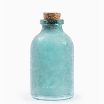 SOLD: Frosted Green Glass Bottle