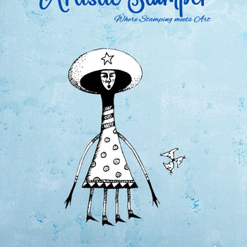 Nick Bantock Cling Rubber Stamp: The Debutant Mushroom