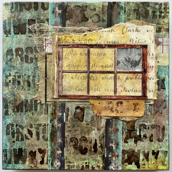 Through the Pane: Original Mixed Media Art