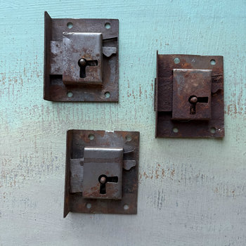 SOLD: Vintage Metal Hinges: Trio