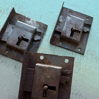 SOLD: Vintage Metal Hinges: Trio