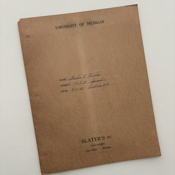 SOLD: 1932 University of Michigan Student Test 3