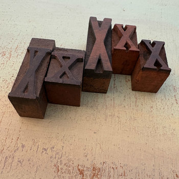 SOLD: Vintage Wood Type Set: X