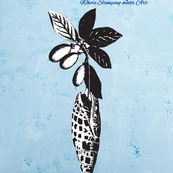 Nick Bantock Cling Rubber Stamp: Plum Shell Mini