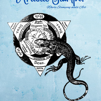 Nick Bantock Cling Rubber Stamp: Philosopher's Lizard