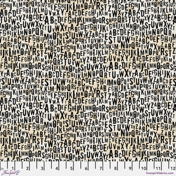 FreeSpirit On Your Mark Fabric 1/2 Yard Cut: Chain Letter