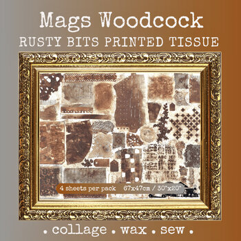 PaperArtsy Printed Tissue Collage Paper: Rusty Bits