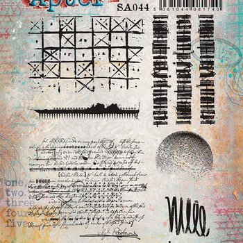 PaperArtsy 44 Cling Rubber Stamp Set