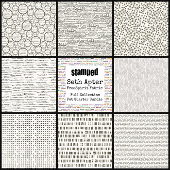 Seth Apter FreeSpirit Fabric Stamped: Fat Quarter Bundle